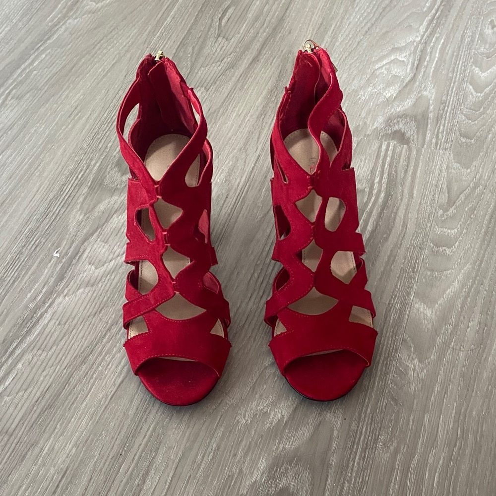 Limelight Red Cutout Heels